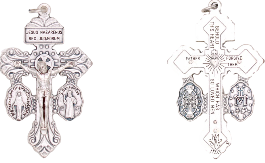 Silver Tone Pardon Crucifix