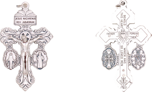Silver Tone Pardon Crucifix