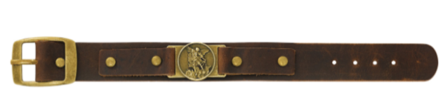 Leather St. Michael Bracelet