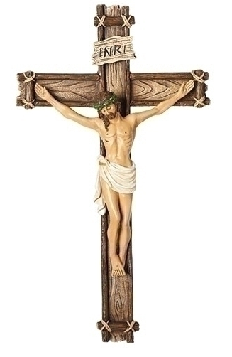 10" Wood Wall Crucifix