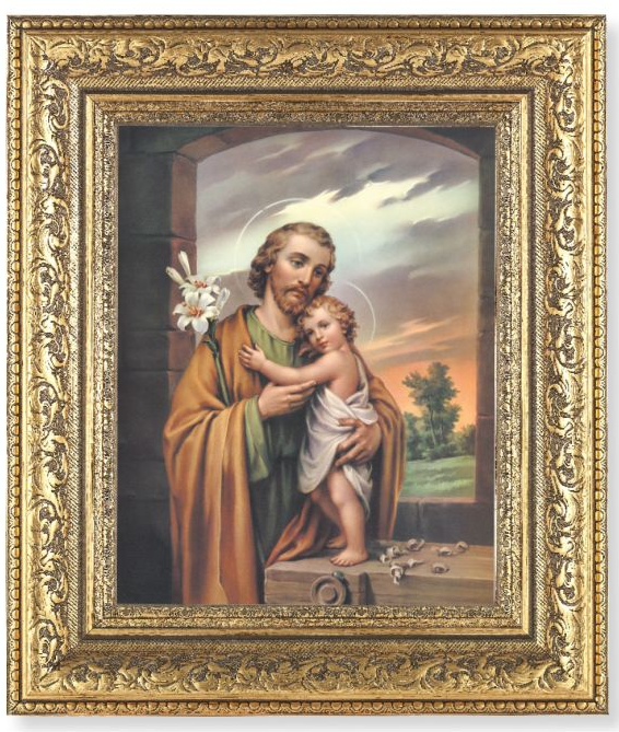 Ornate Gold Leaf Frames 8X10 - St. Joseph