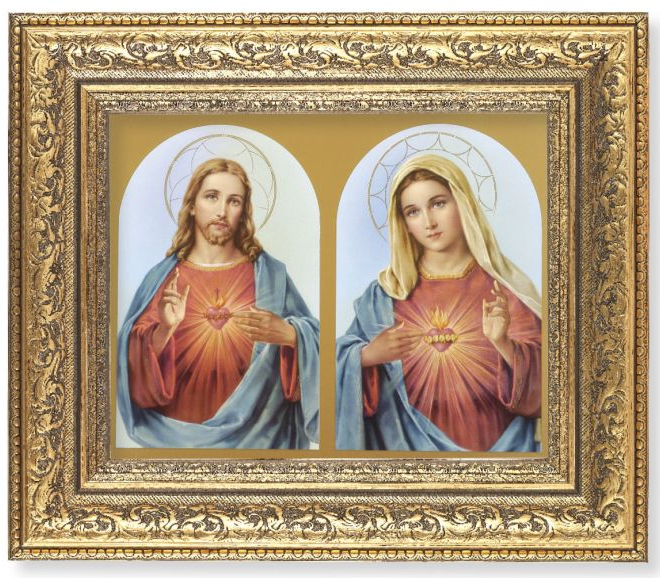 Ornate Gold Leaf Frames 8X10 - The Sacred Hearts