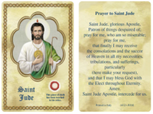 St. Jude Relic Card
