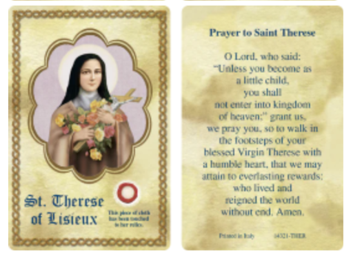 St. Therese of Lisieux Relic Card