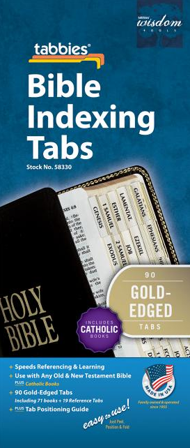 Bible Tab: Classic Catholic Gold Bible Tabs