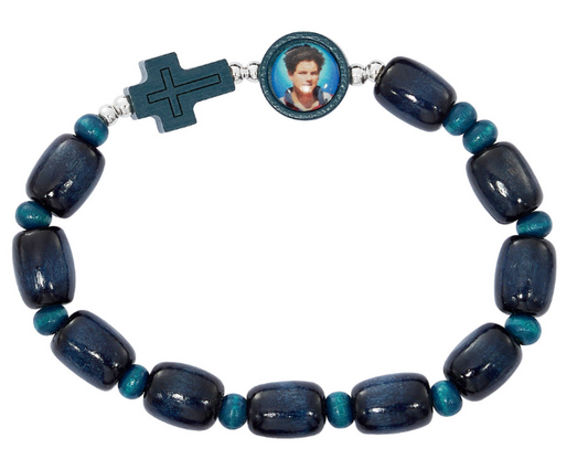 Carlo Acutis Stretch Bracelet Blue