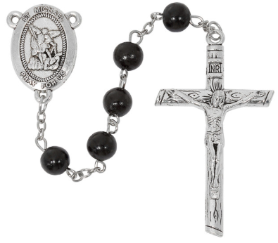 Black Wood St. Michael Rosary
