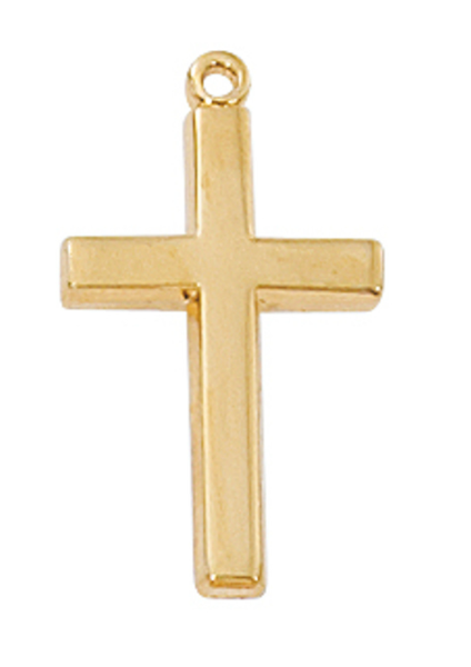 Gold Tone Pewter Cross