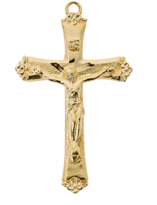 Gold Over Pewter Crucifix