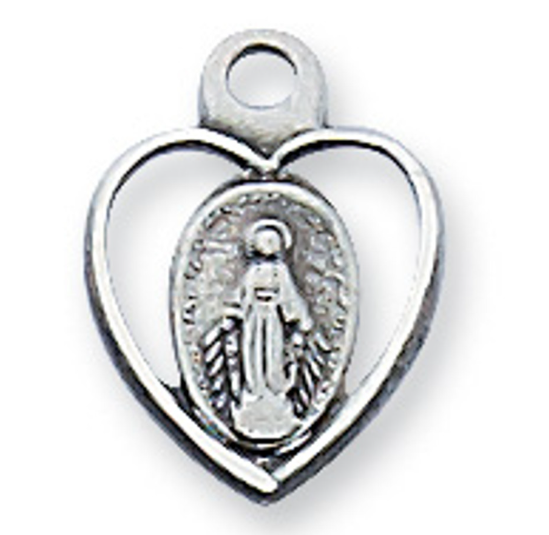 Sterling Silver Miraculous Heart