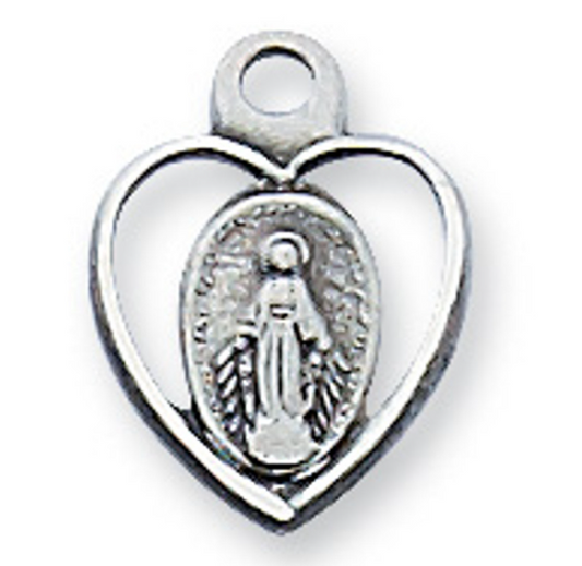 Sterling Silver Miraculous Heart
