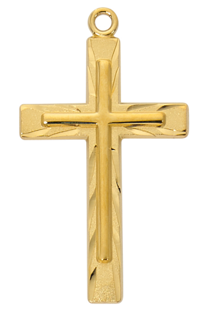 Gold Over Sterling Silver Cross
