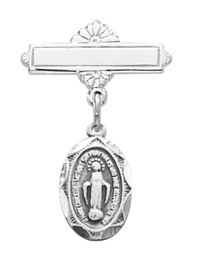 Sterling Silver Miraculous Baby Pin