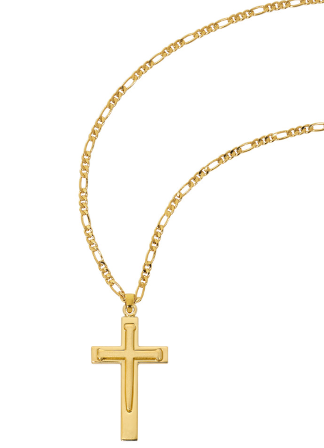 Gold Over Sterling Nail Cross