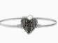 Angel Wing Heart Bangle Bracelet