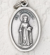 St Dymphna - 1 inch Pray for Us Medal