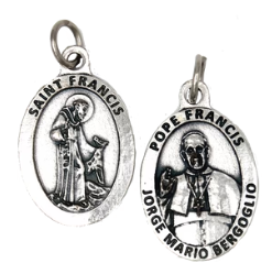 Pope Francis/St Francis - 1 inch Pray for Us Medal