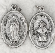 Lady of Guadalupe / Infant of Atoche - 1 inch Double Sided Medal