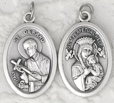 St Gerard / Perpetual help - 1 inch Double Sided Medal