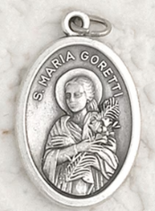St Maria Goretti - 1 inch Pray for Us Medal