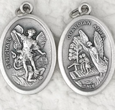 Guardian Angel / St Michael - 1 inch Double Sided Medal