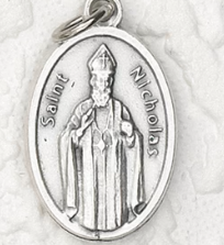 St Nicholas - 1 inch Pray for Us Medal