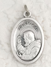 St Padre Pio - 1 inch Pray for Us Medal