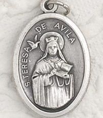 St Teresa of Avila - 1 inch Pray for Us Medal