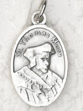 St Thomas More - 1 inch Pray for Us Medal
