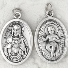 Infant Jesus / Sacred Heart of Christ - 1 inch Double Sided Medal