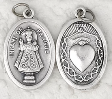 Infant of Prague / Sacred Heart - 1 inch Double Sided Medal
