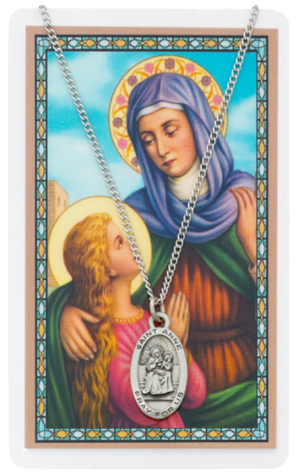 St Ann Medal and Prayer Card