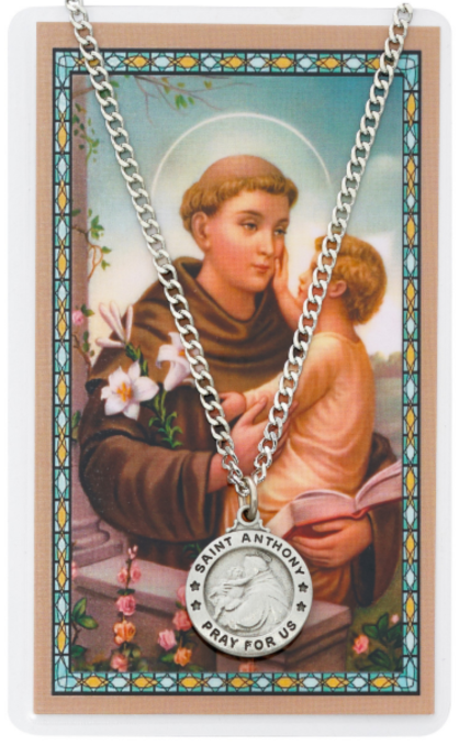 St Anthony Medal and Prayer Card