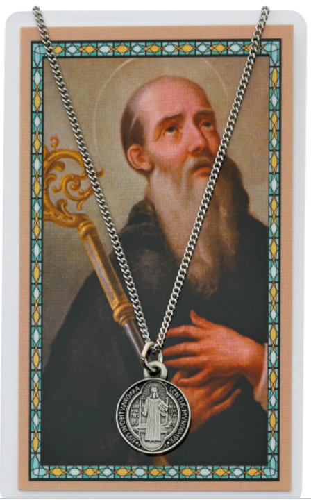 St Benedict Medal and Prayer Card