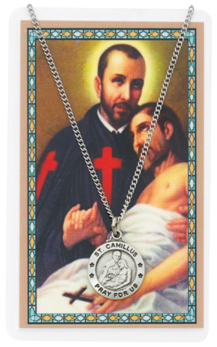 St Camillus Medal and Prayer Card