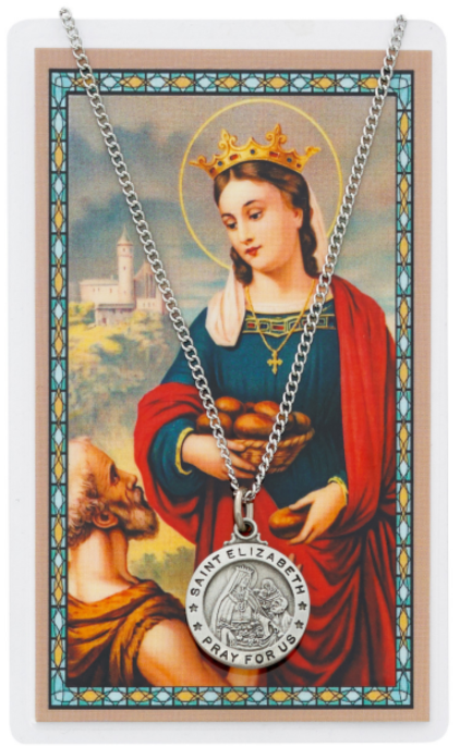 St Elizabeth of Hungary Medal and Prayer Card