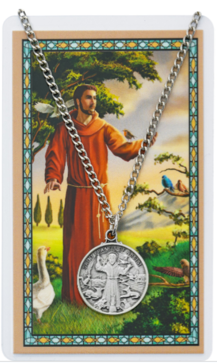 St Francis Medal and Prayer Card