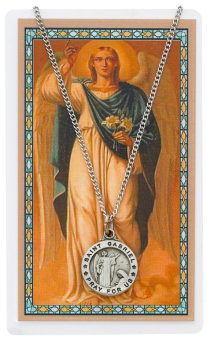 St Gabriel Medal and Prayer Card