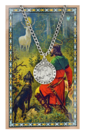 St Hubert Medal and Prayer Card