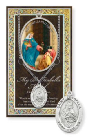 St Isabella Medal and Prayer Card