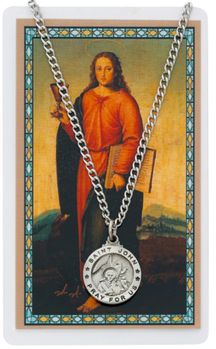 St John Medal and Prayer Card