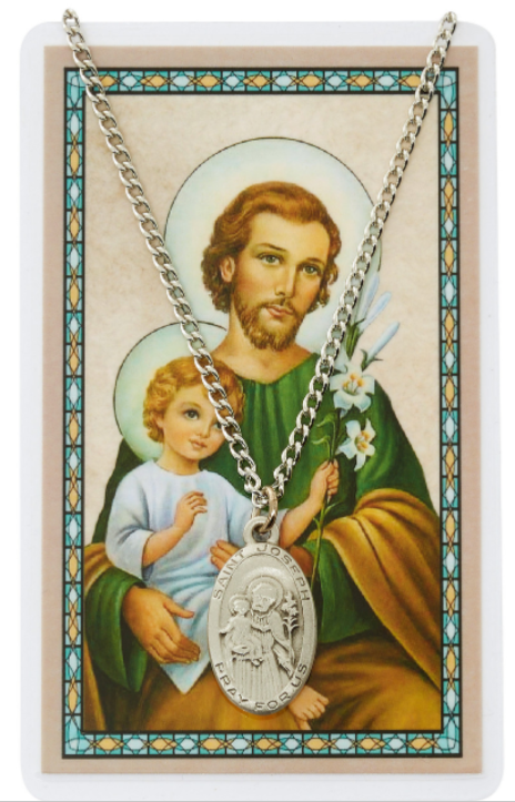 St Joseph Medal and Prayer Card