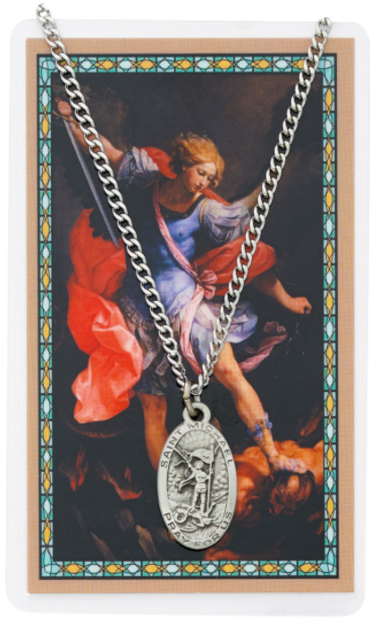 St Michael Medal and Prayer Card