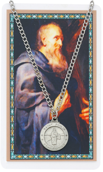 St Philip Medal and Prayer Card
