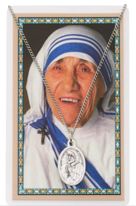 St Teresa of Calcutta Medal and Prayer Card