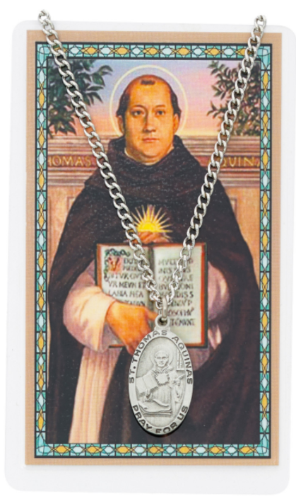 St. Thomas Aquinas Medal and Prayer Card