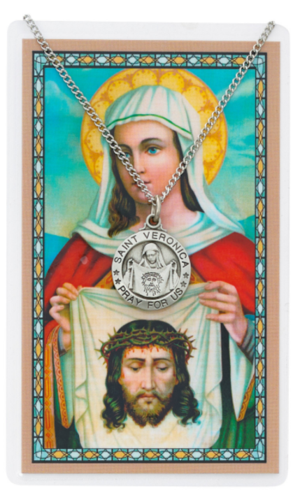 St. Veronica Medal and Prayer Card