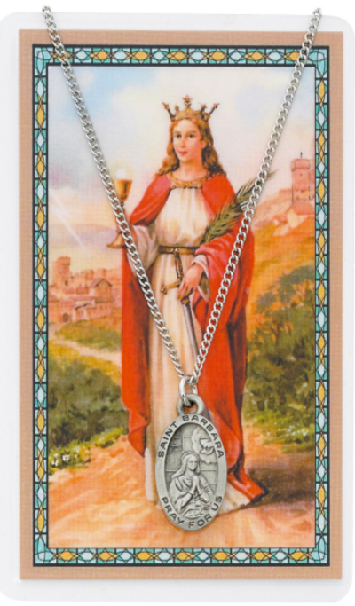 St. Barbara Medal and Prayer Card