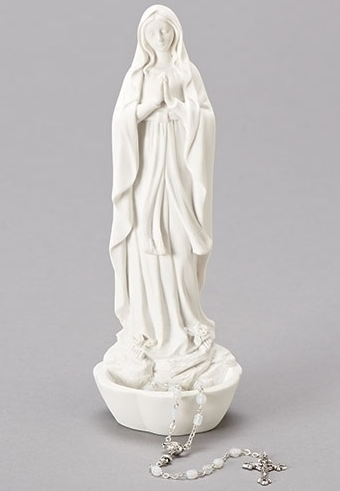 White Rosary Holder