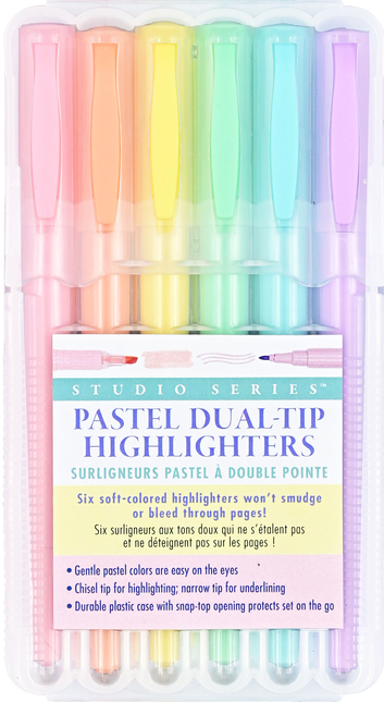 Studio Series Pastel Dual-Tip Highlighters - 6 Colors